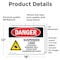 Signmission Suspended Load Authorized Personnel Only Danger Sign, Vinyl Decal, 18in W x 12in L, 2PK OS-2PACK-DS-D-1218-L-1783 - alternate 5